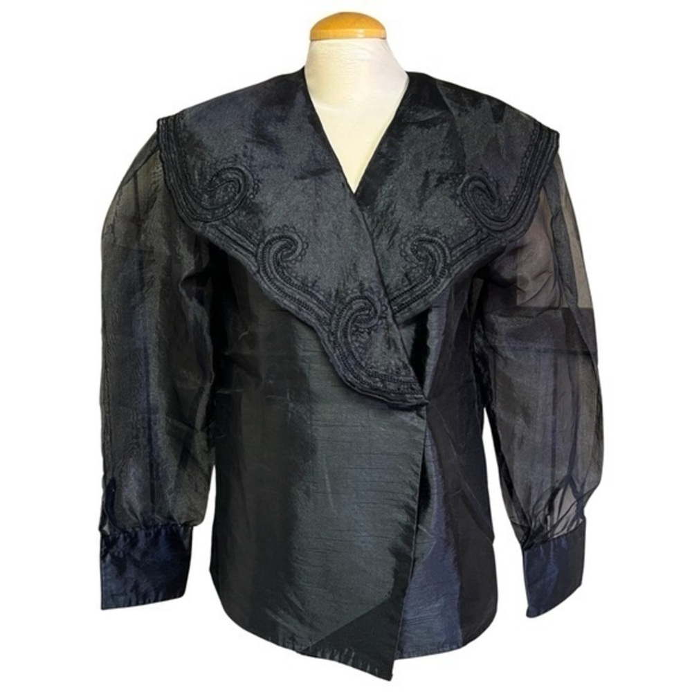 Vintage Womens Medium Black Beechers Brook Jacket  90s Y2K  Long Sleeves